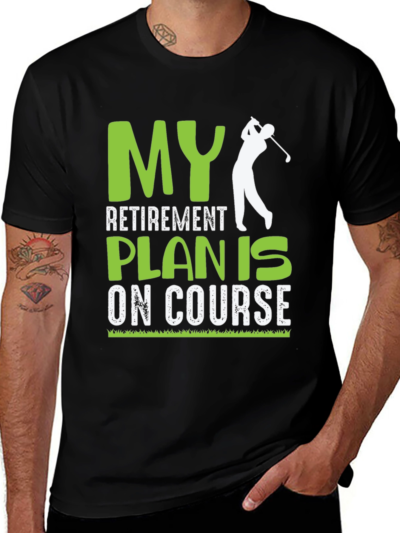 Golf Retirement Plan On Course Graphic T-Shirt
