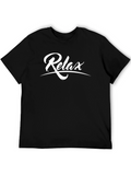 Relax Black Graphic Tee