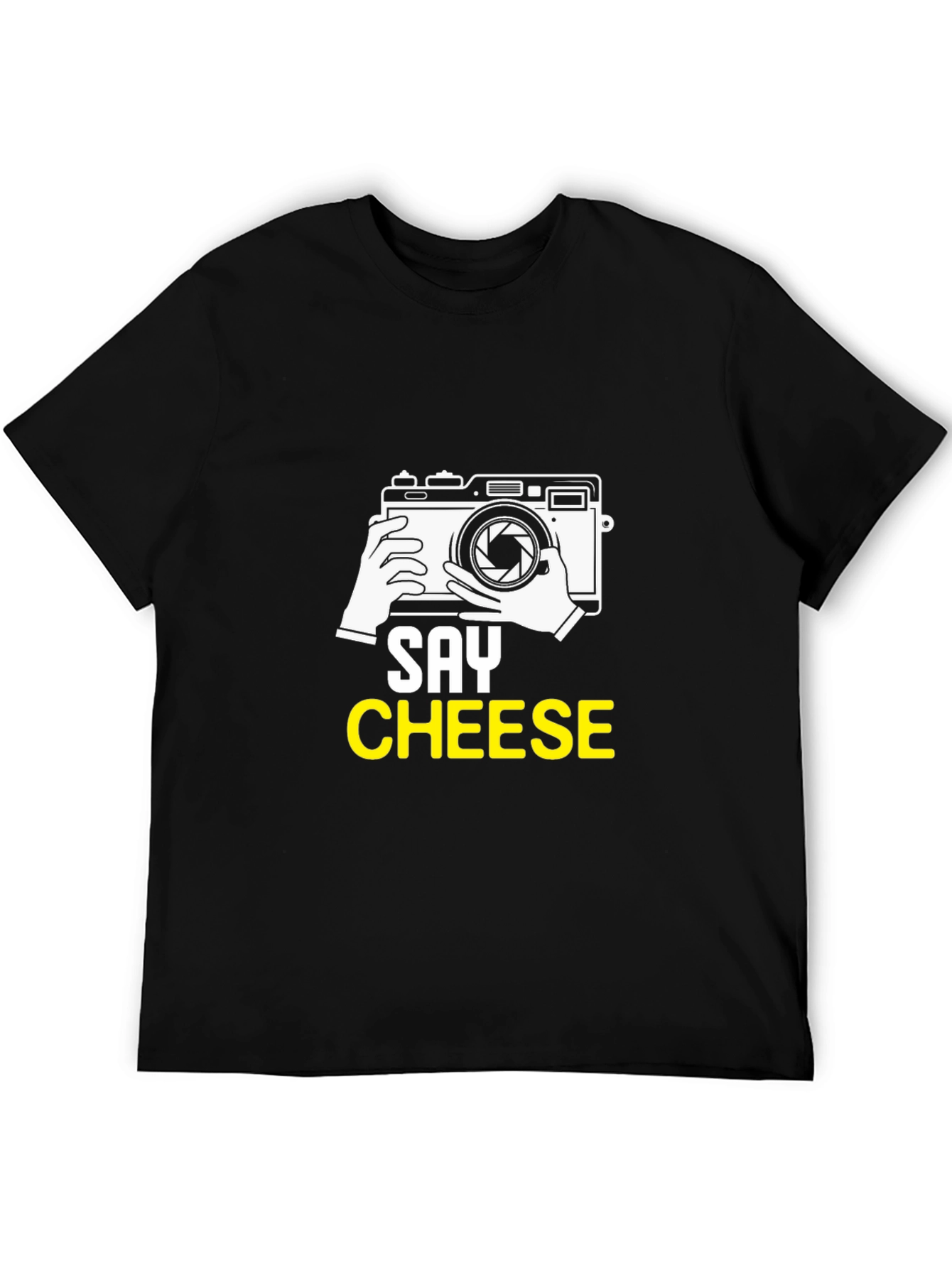 Say Cheese Graphic T-Shirt - Black Cotton
