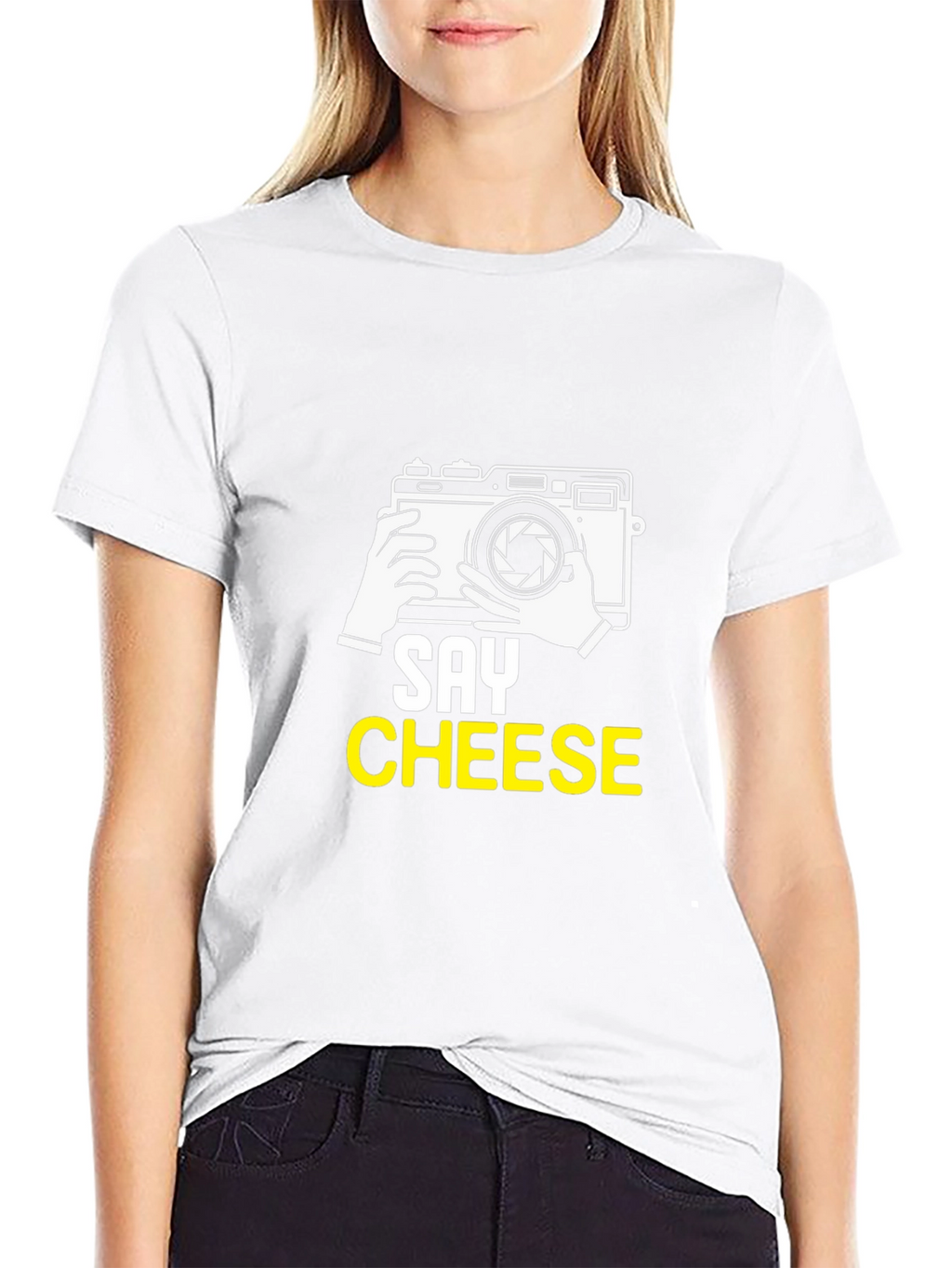 Say Cheese Graphic T-Shirt - Black Cotton