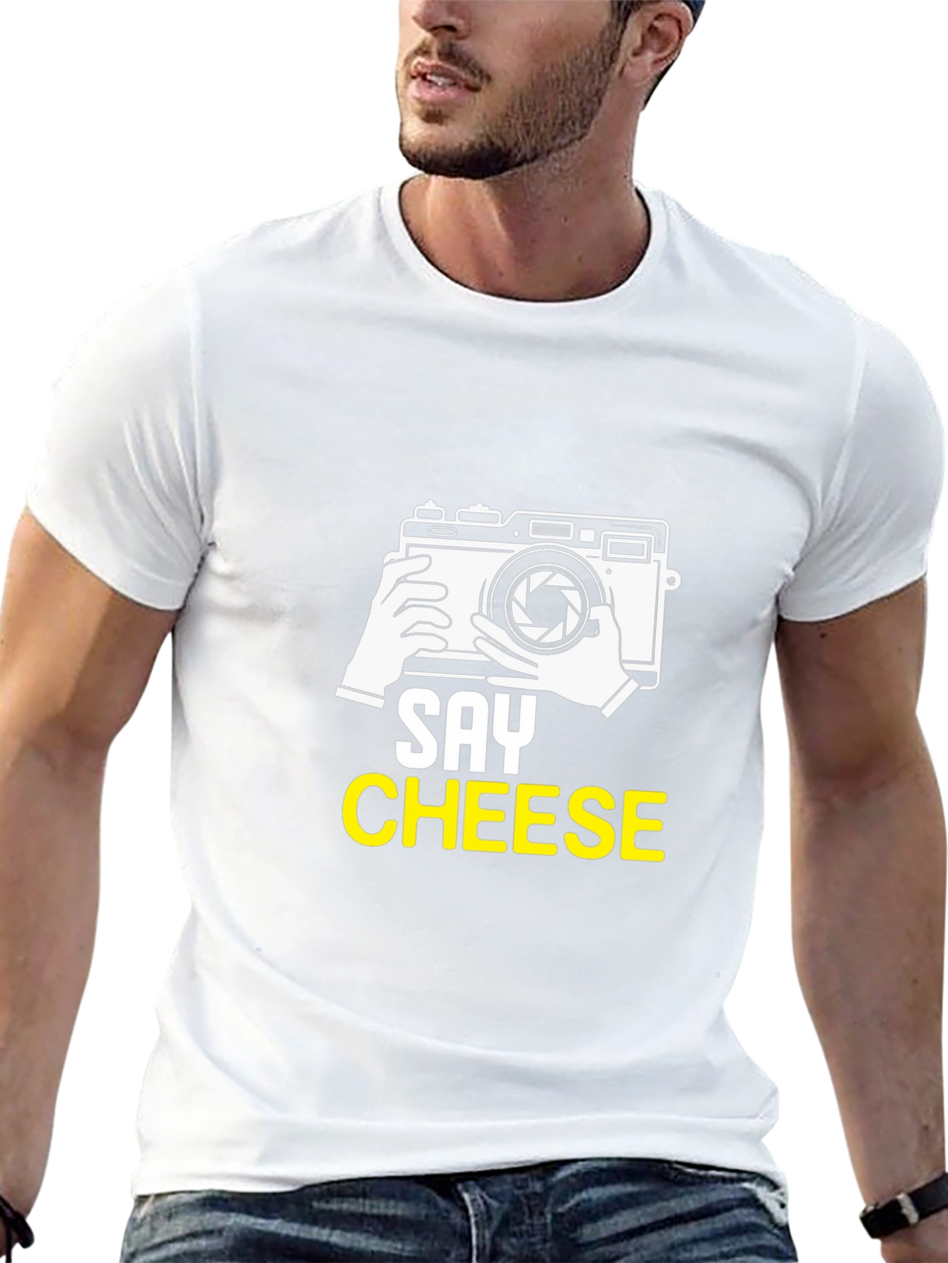 Say Cheese Graphic T-Shirt - Black Cotton