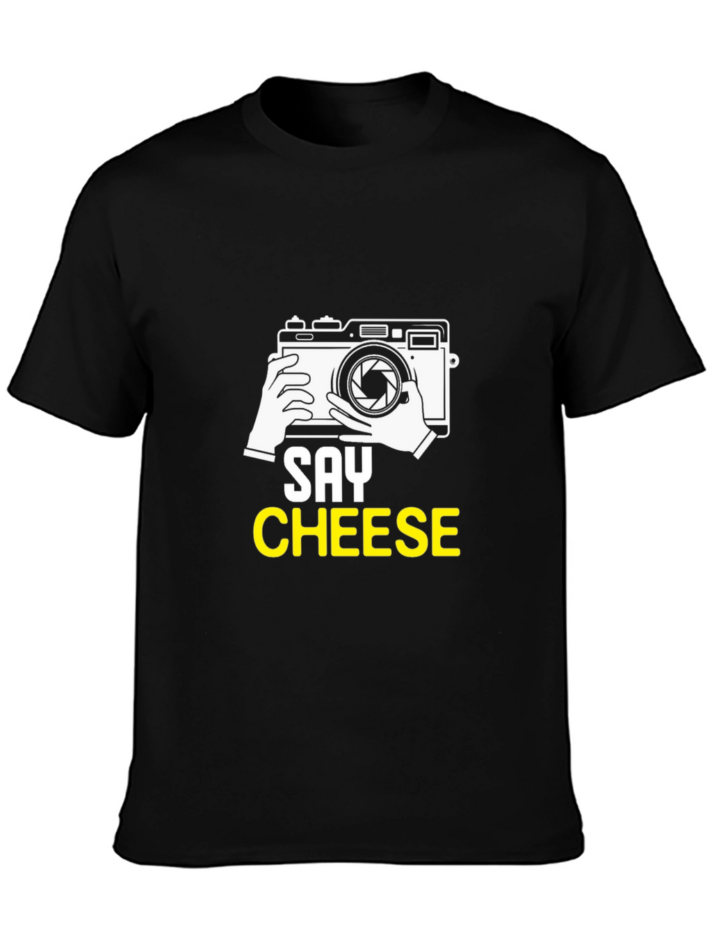 Say Cheese Graphic T-Shirt - Black Cotton