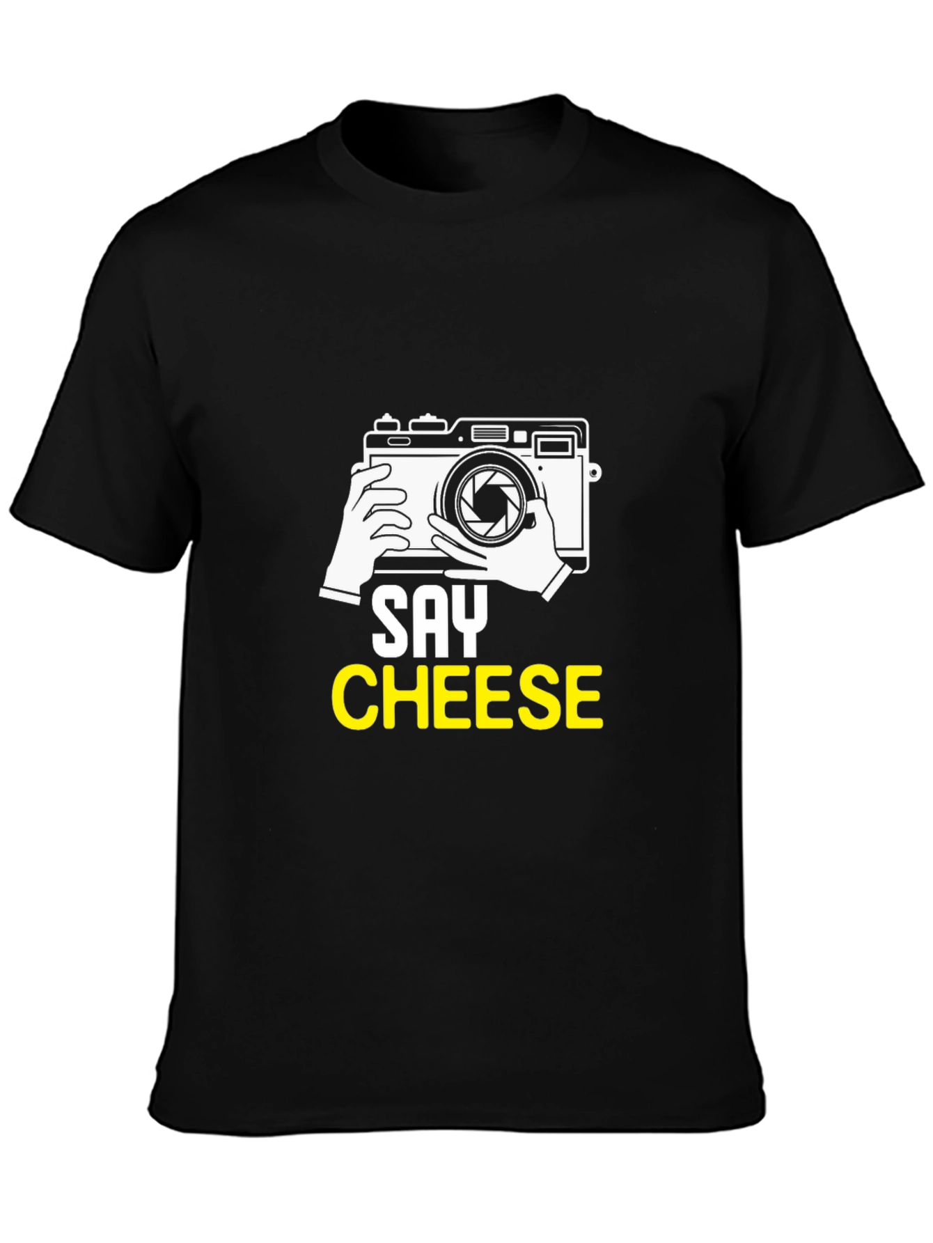 Say Cheese Graphic T-Shirt - Black Cotton