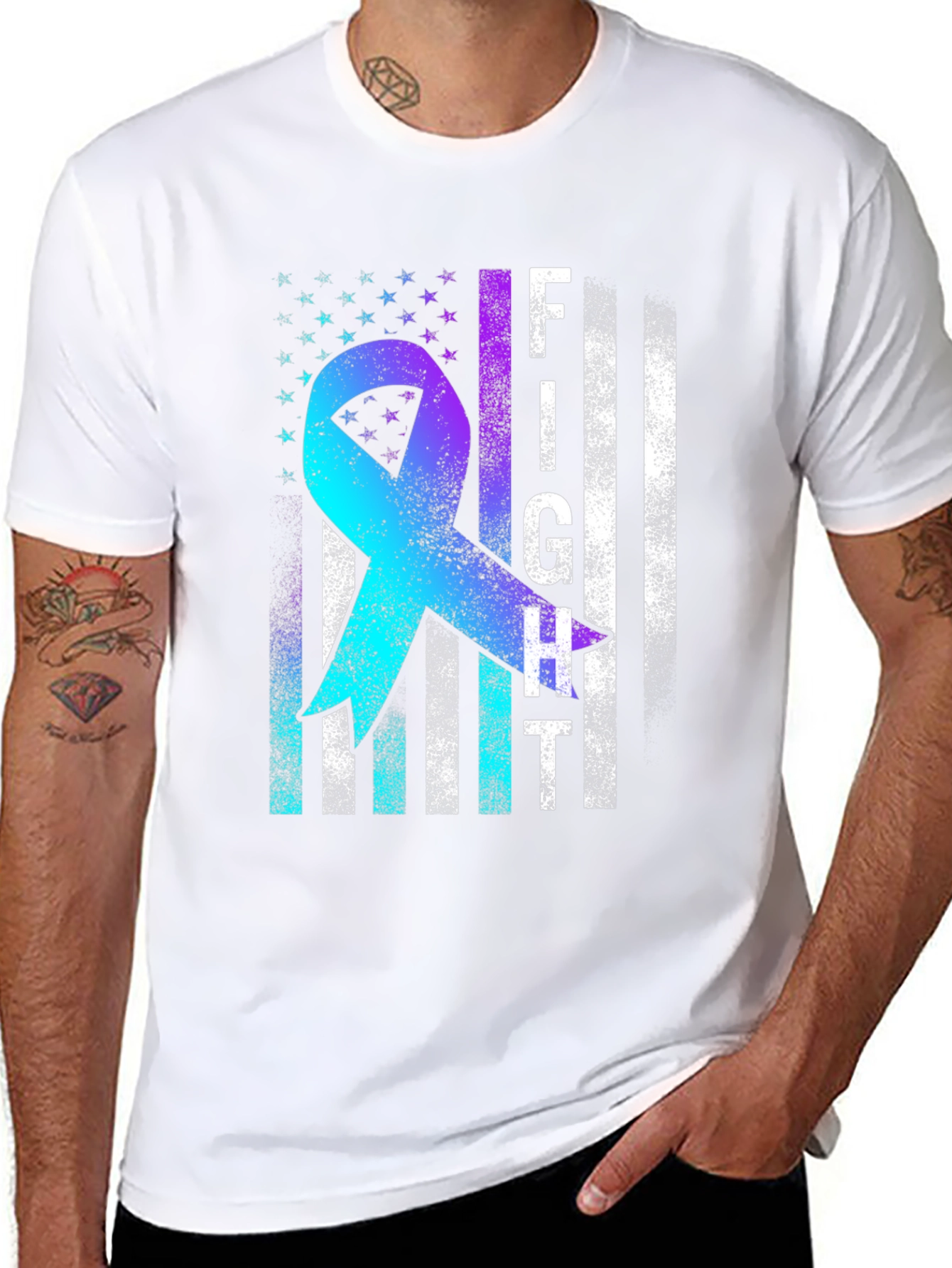 Fight Ribbon Graphic T-Shirt