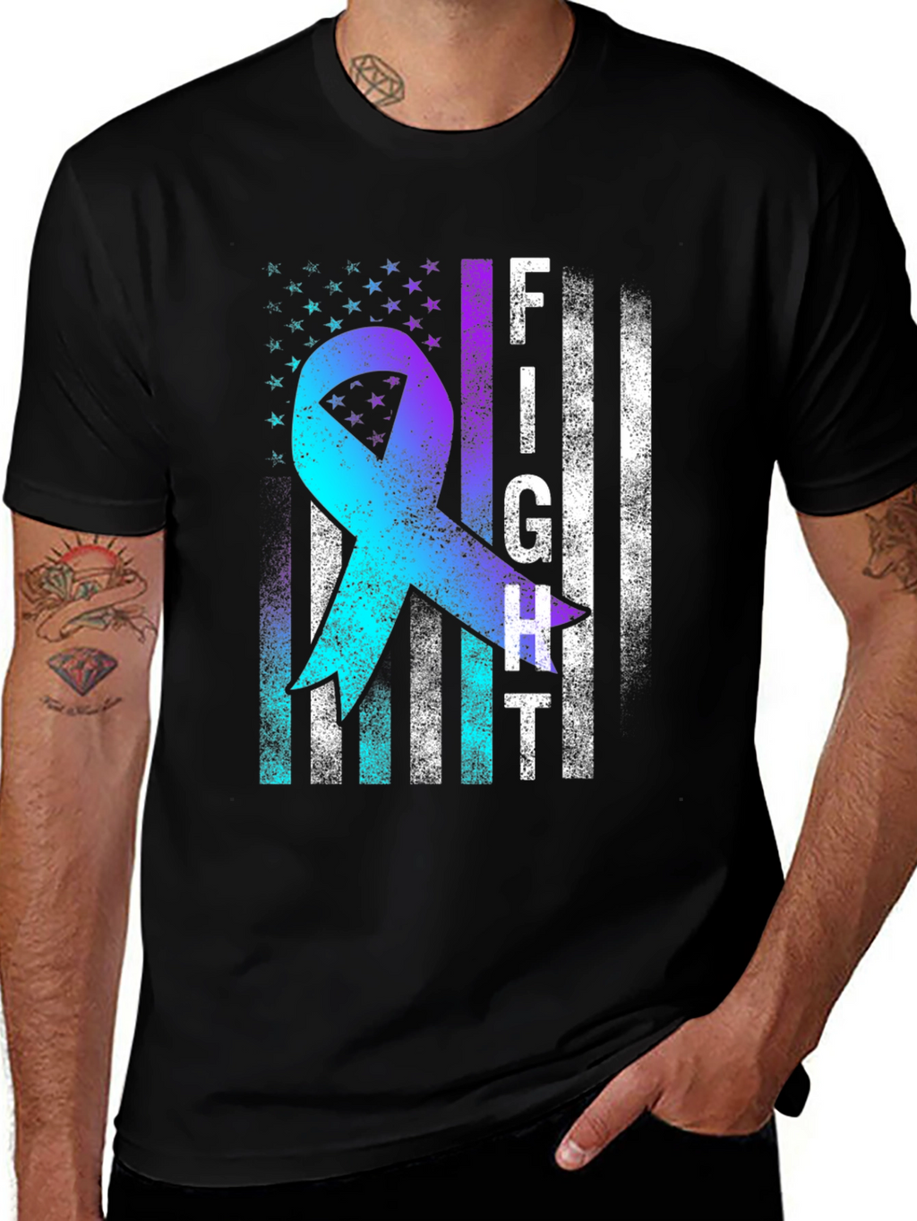 Fight Ribbon Graphic T-Shirt