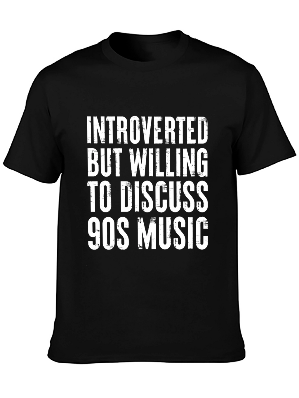 Introverted 90s Music T-Shirt - Black