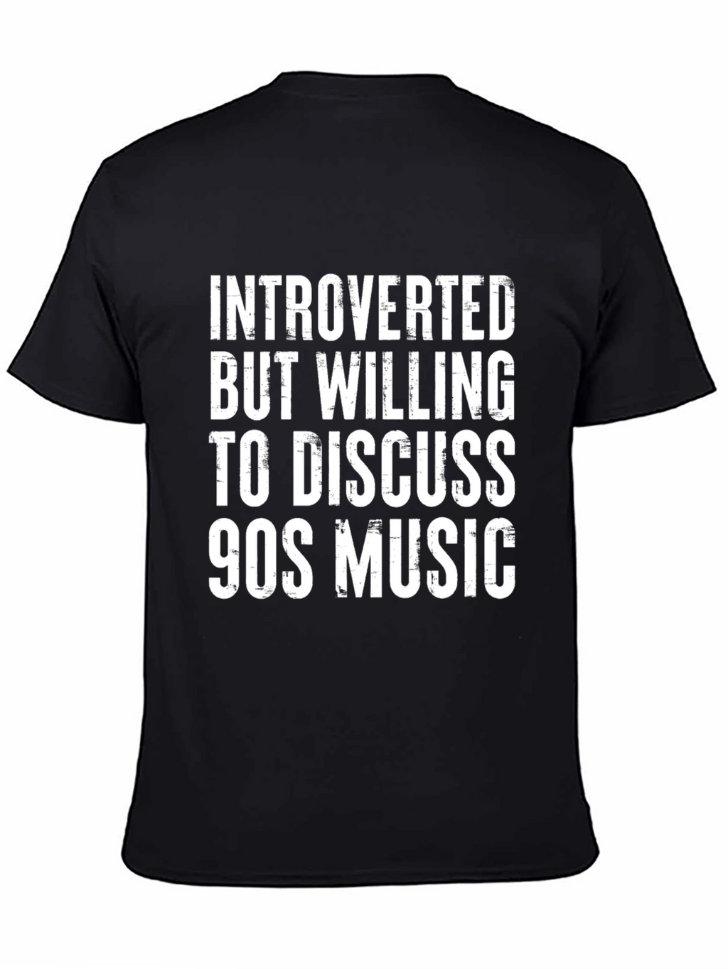 Introverted 90s Music T-Shirt - Black