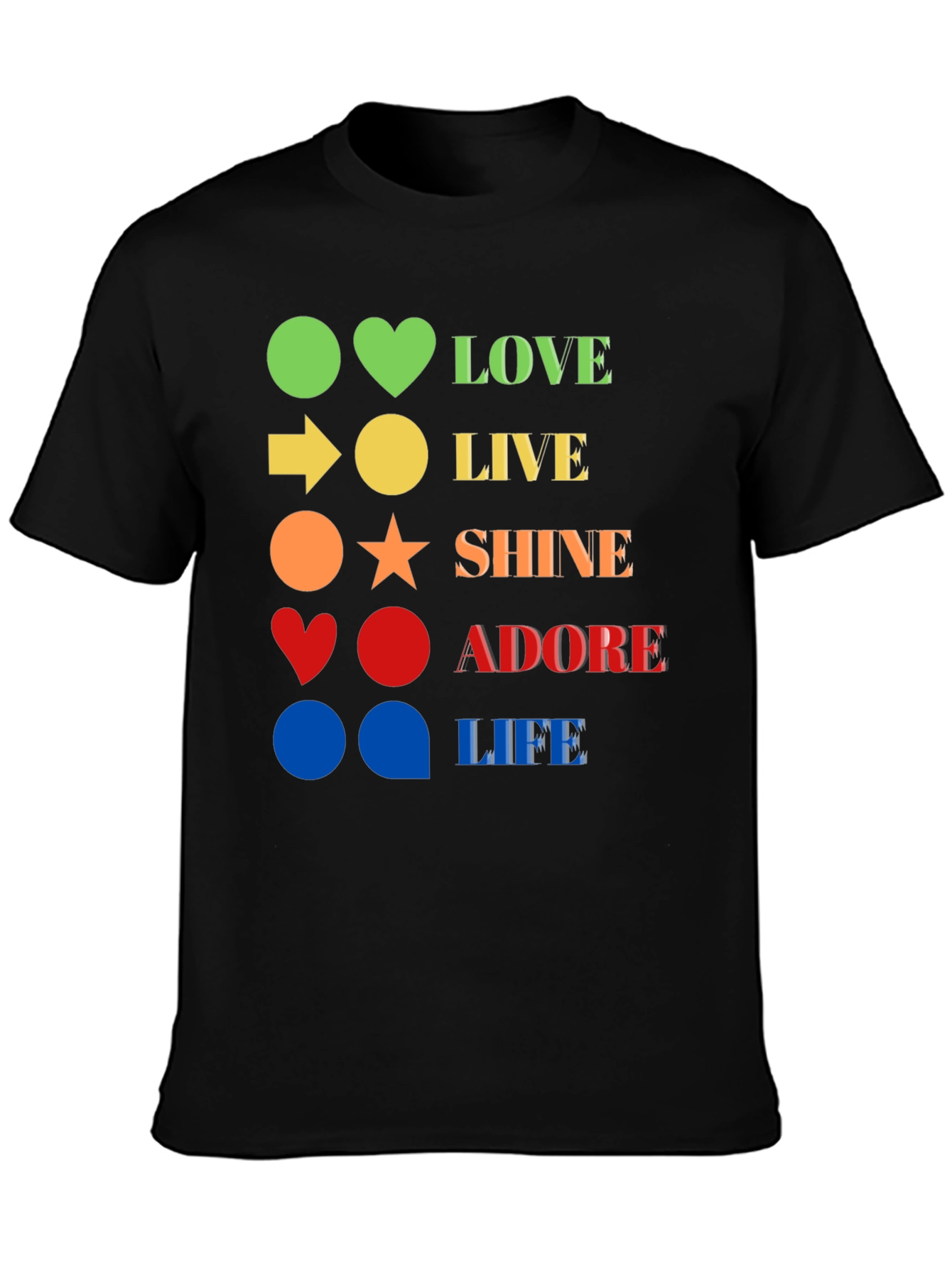 Love Live Shine Adore Life Graphic Tee