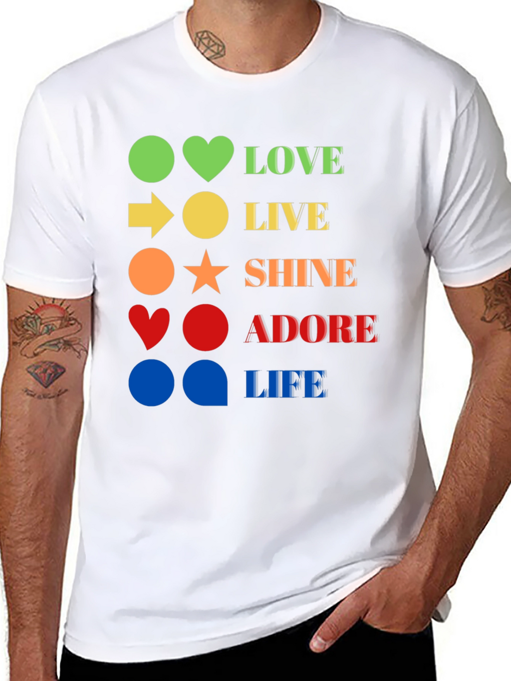 Love Live Shine Adore Life Graphic Tee