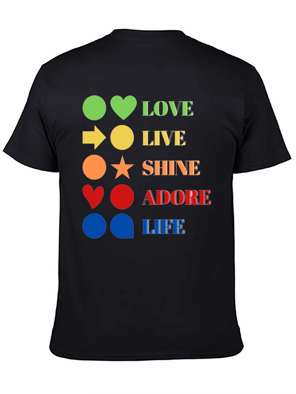 Love Live Shine Adore Life Graphic Tee