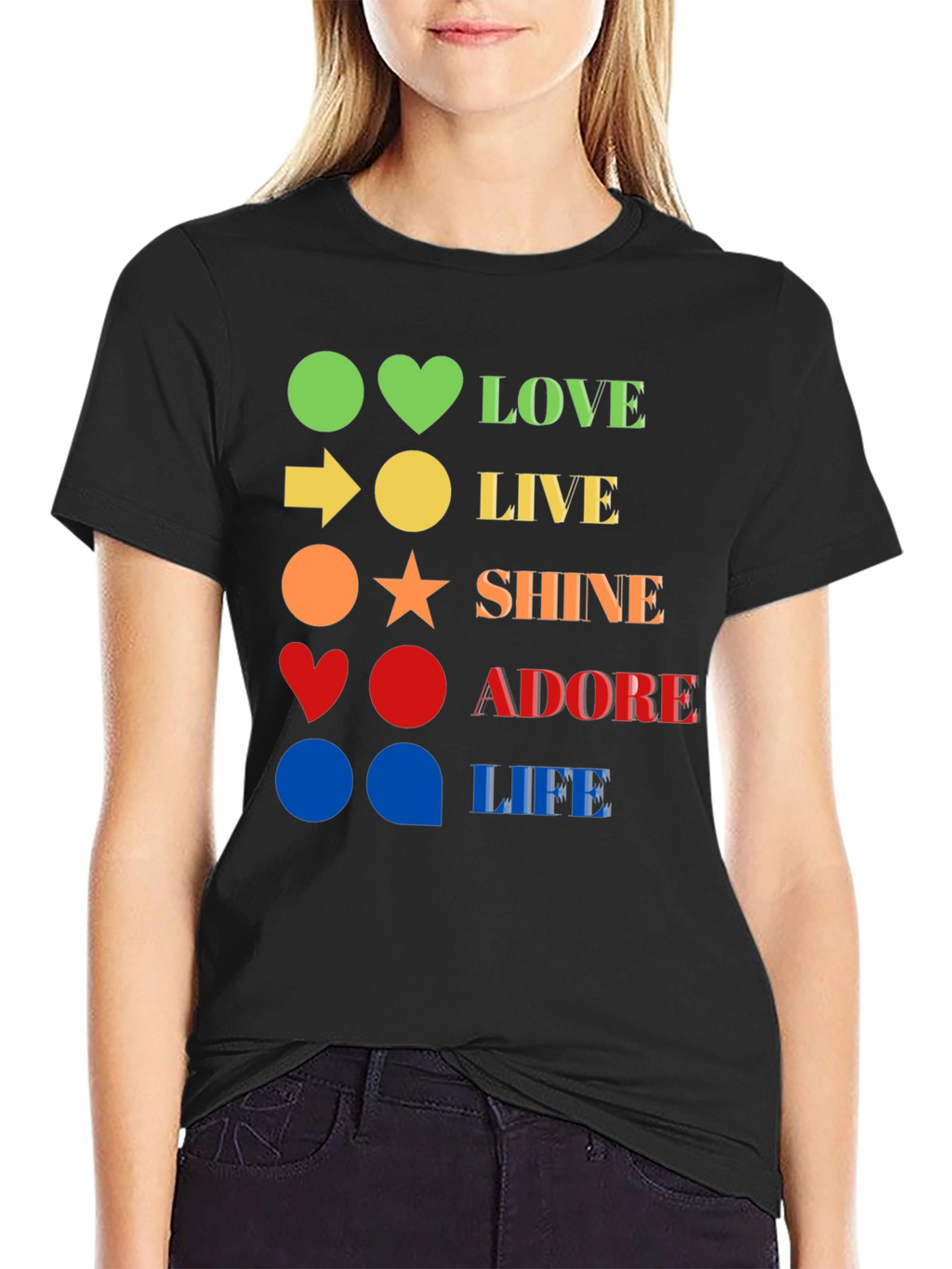 Love Live Shine Adore Life Graphic Tee