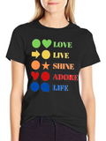 Love Live Shine Adore Life Graphic Tee