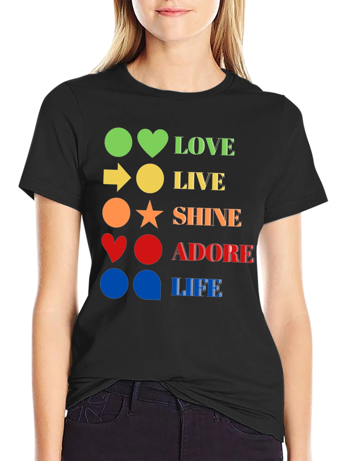 Love Live Shine Adore Life Graphic Tee