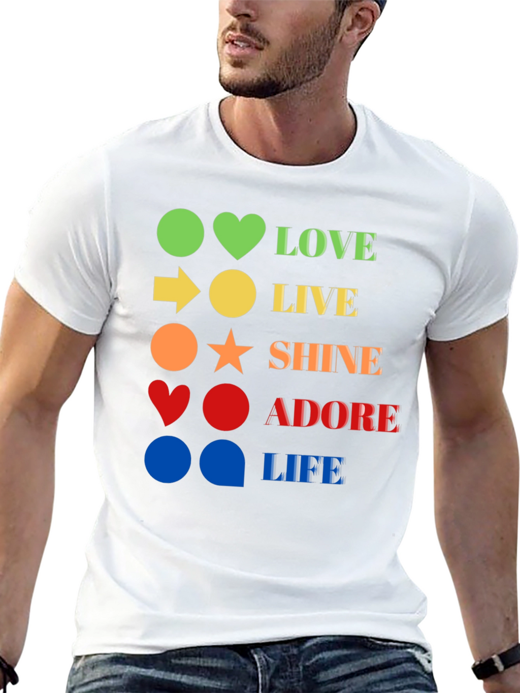 Love Live Shine Adore Life Graphic Tee