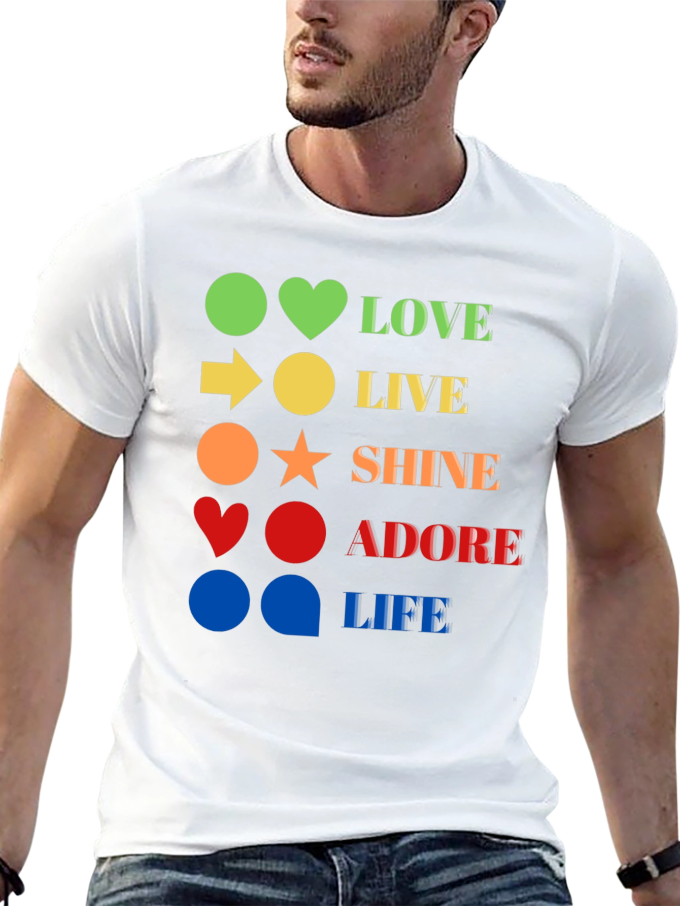 Love Live Shine Adore Life Graphic Tee