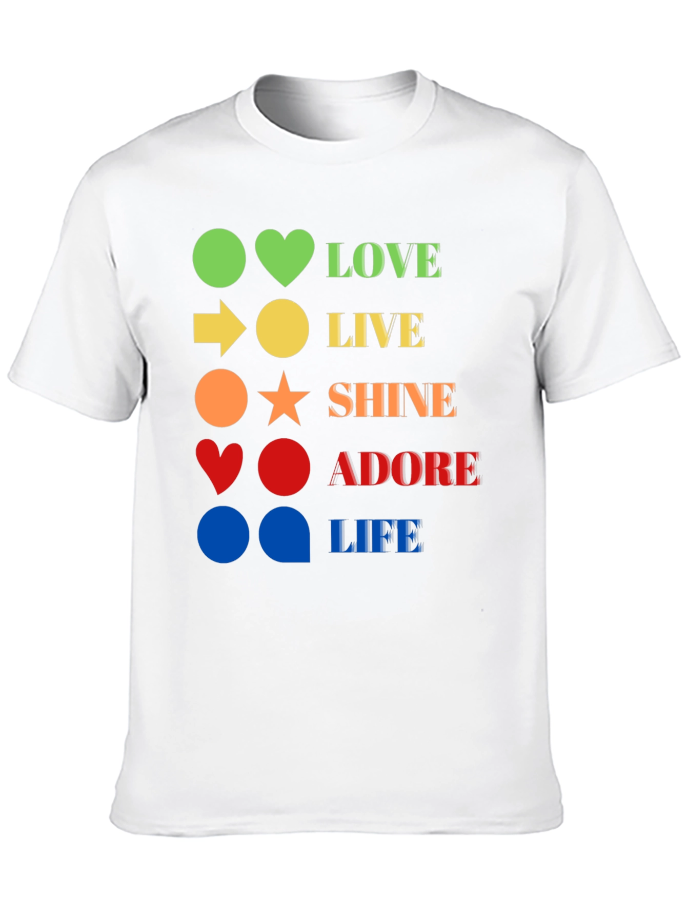 Love Live Shine Adore Life Graphic Tee