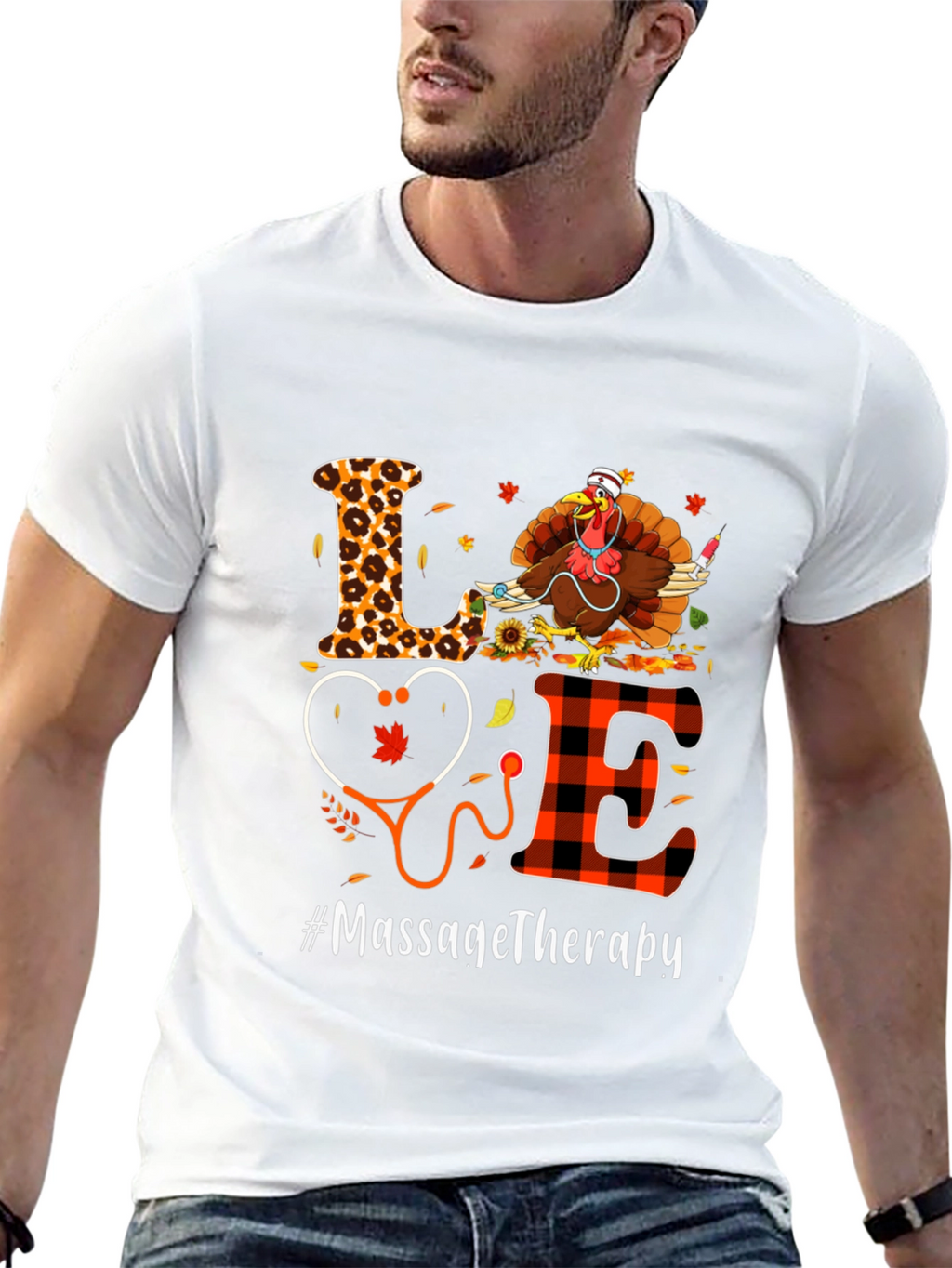 Massage Therapy Thanksgiving Turkey T-Shirt