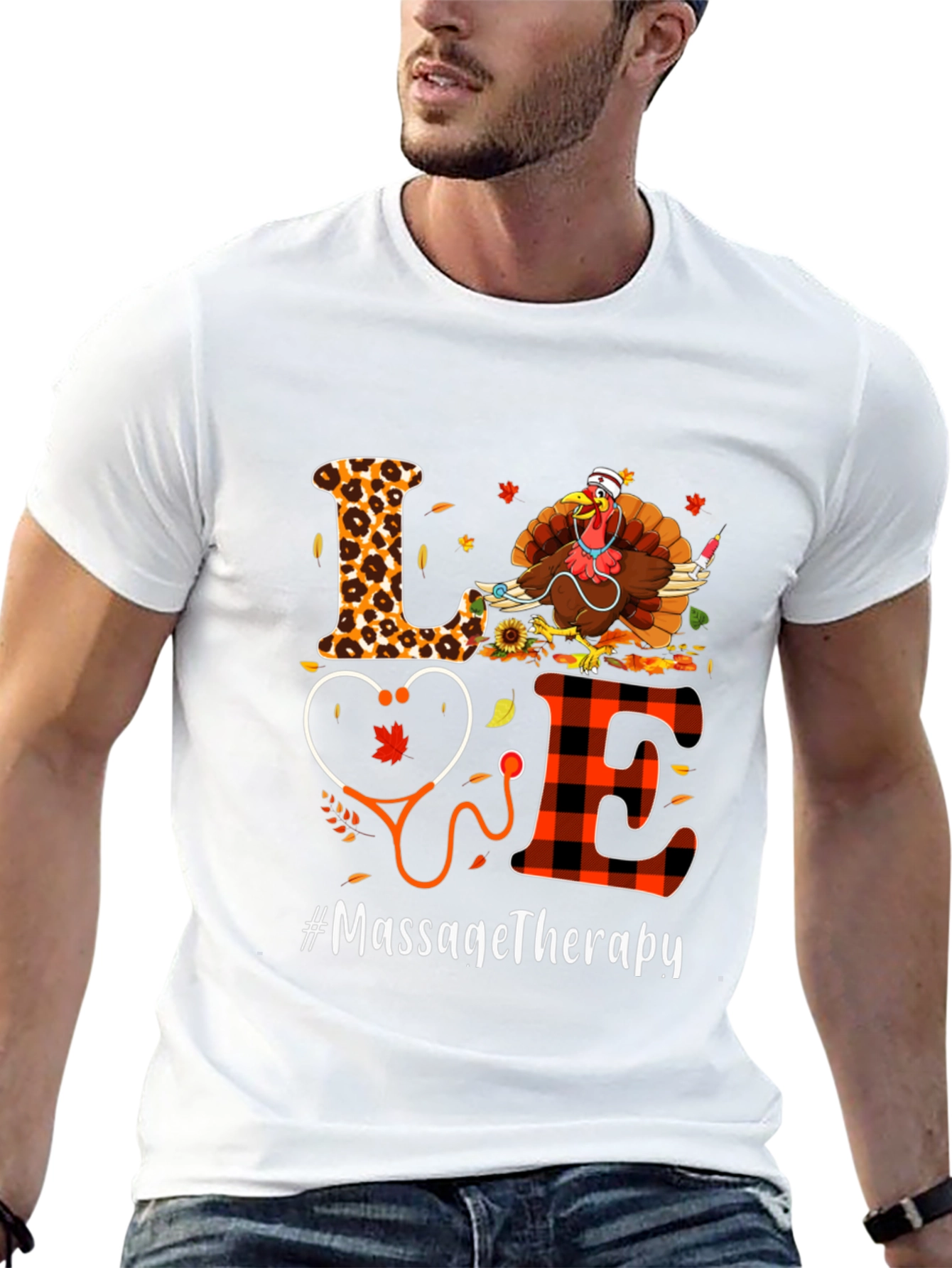 Massage Therapy Thanksgiving Turkey T-Shirt