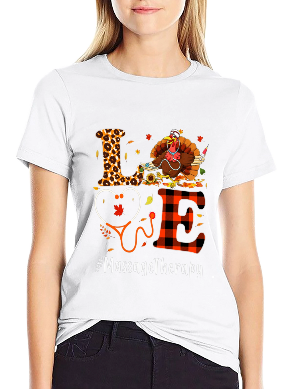 Massage Therapy Thanksgiving Turkey T-Shirt