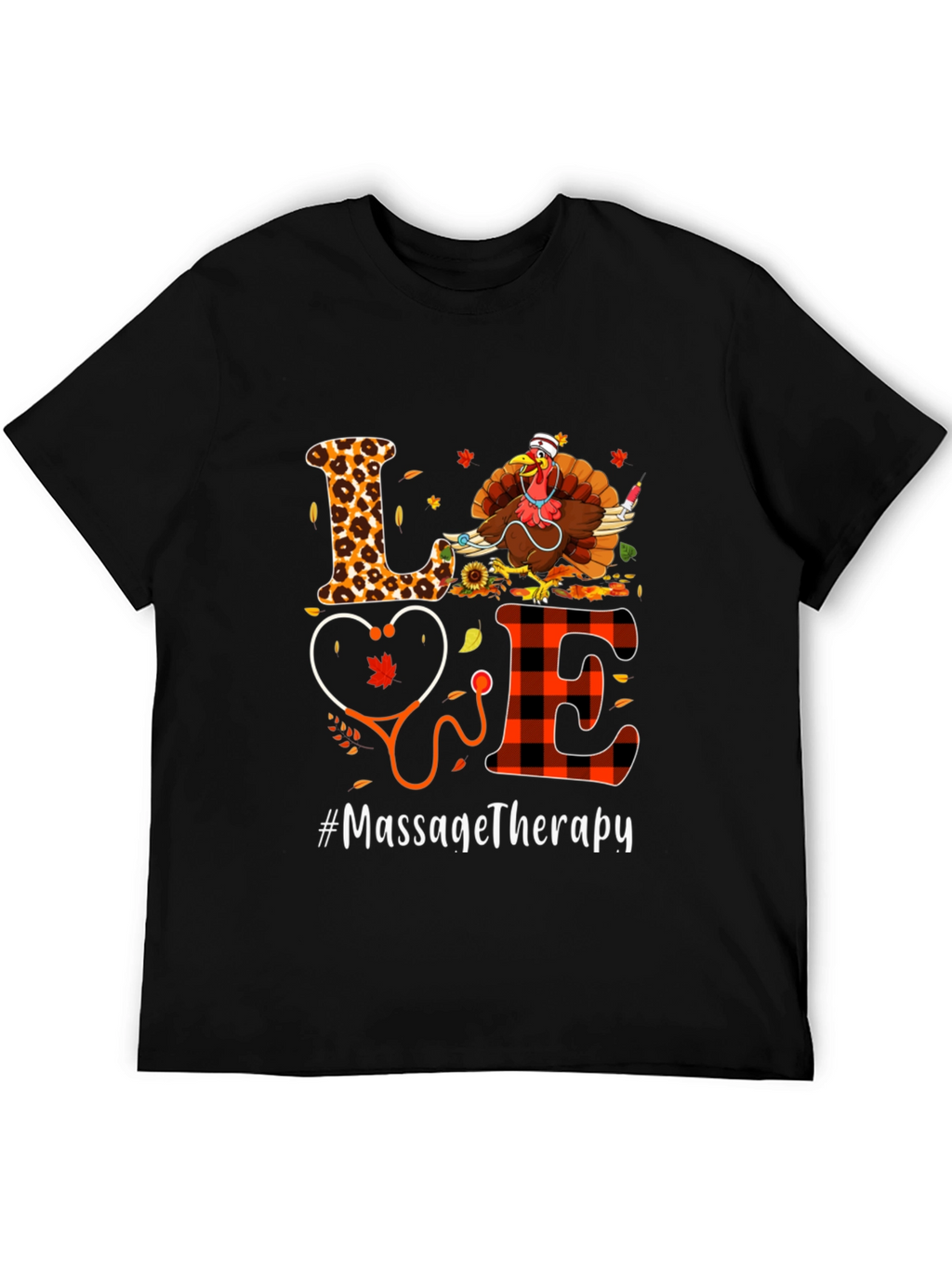 Massage Therapy Thanksgiving Turkey T-Shirt