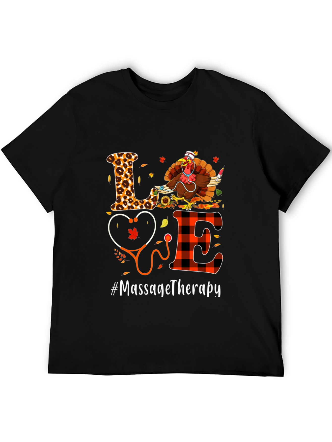 Massage Therapy Thanksgiving Turkey T-Shirt