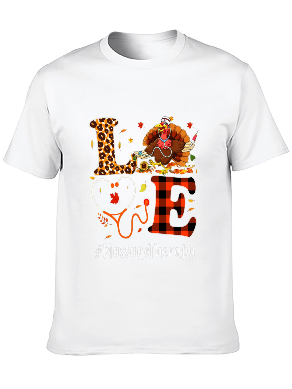 Massage Therapy Thanksgiving Turkey T-Shirt