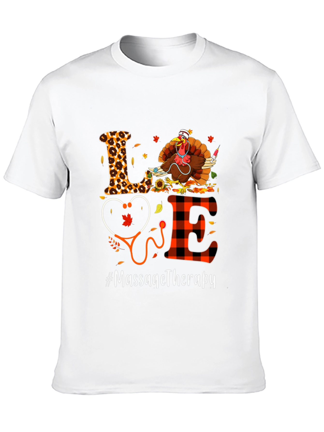 Massage Therapy Thanksgiving Turkey T-Shirt