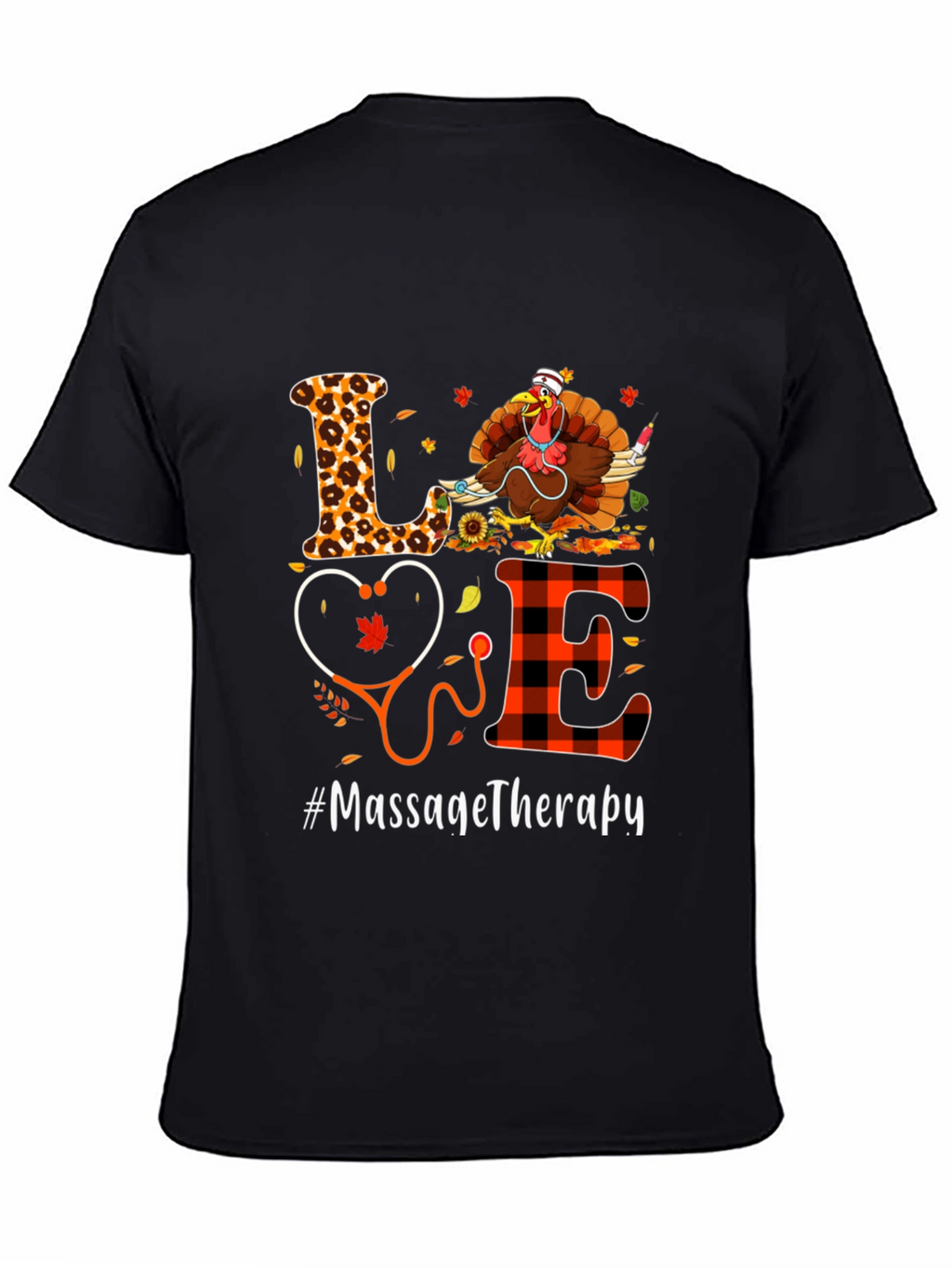 Massage Therapy Thanksgiving Turkey T-Shirt