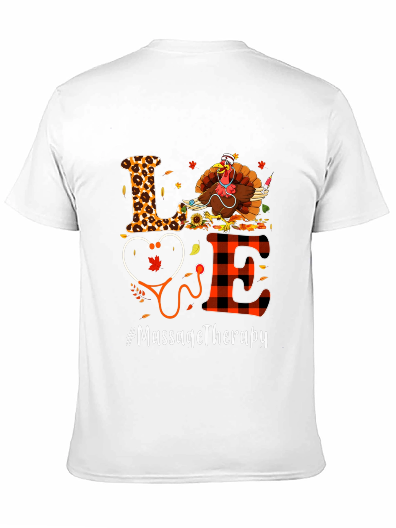 Massage Therapy Thanksgiving Turkey T-Shirt