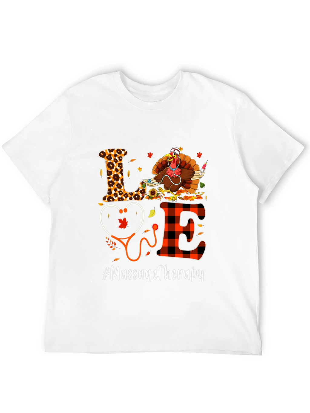 Massage Therapy Thanksgiving Turkey T-Shirt