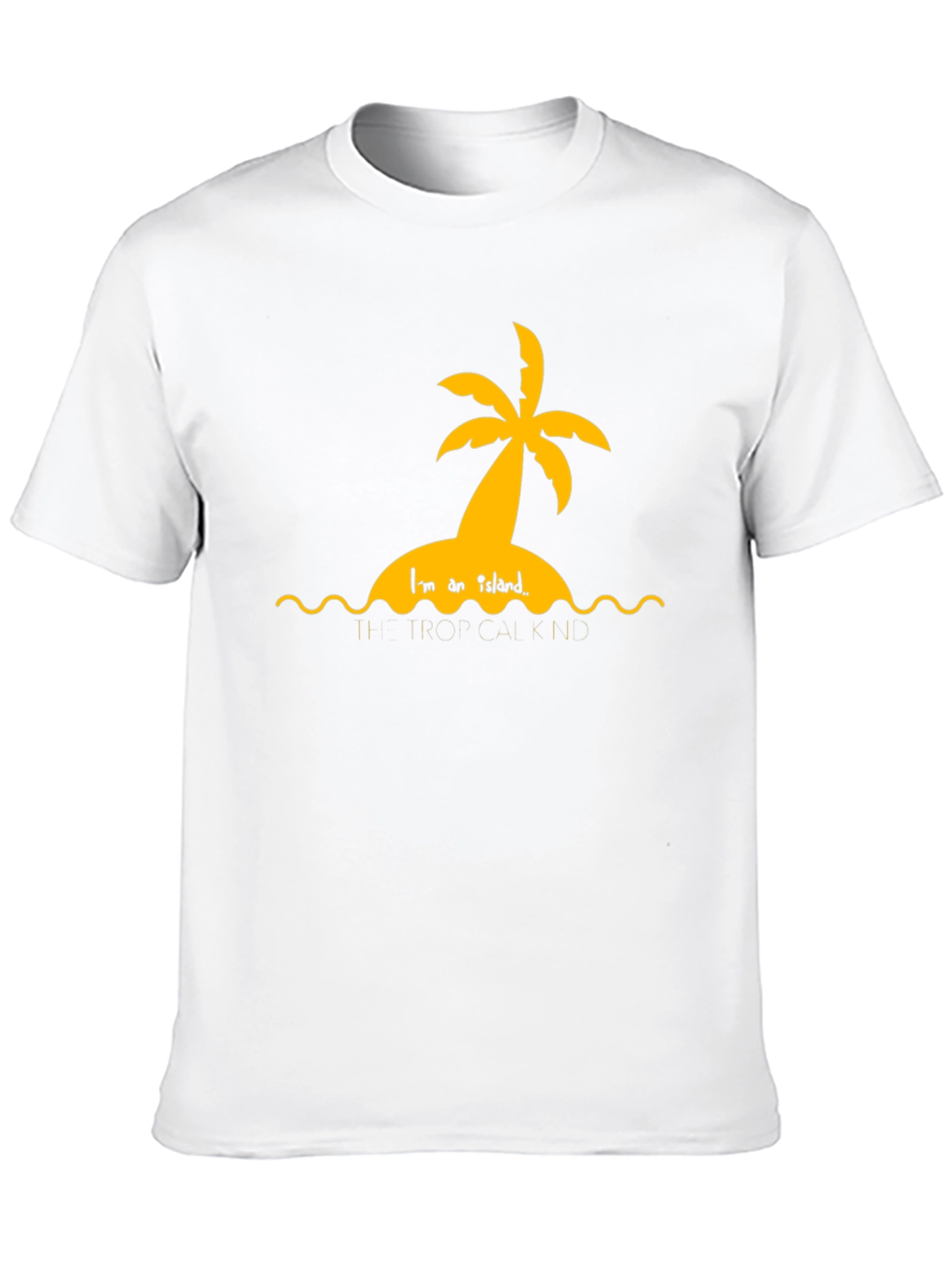 Tropical Island Graphic Black T-Shirt