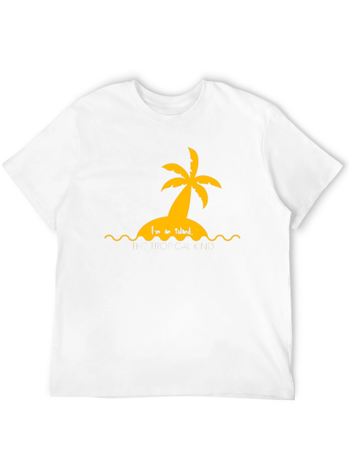 Tropical Island Graphic Black T-Shirt