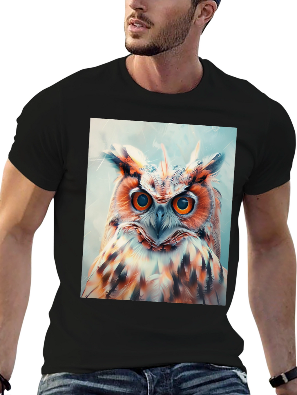 Owl Graphic Print Tee