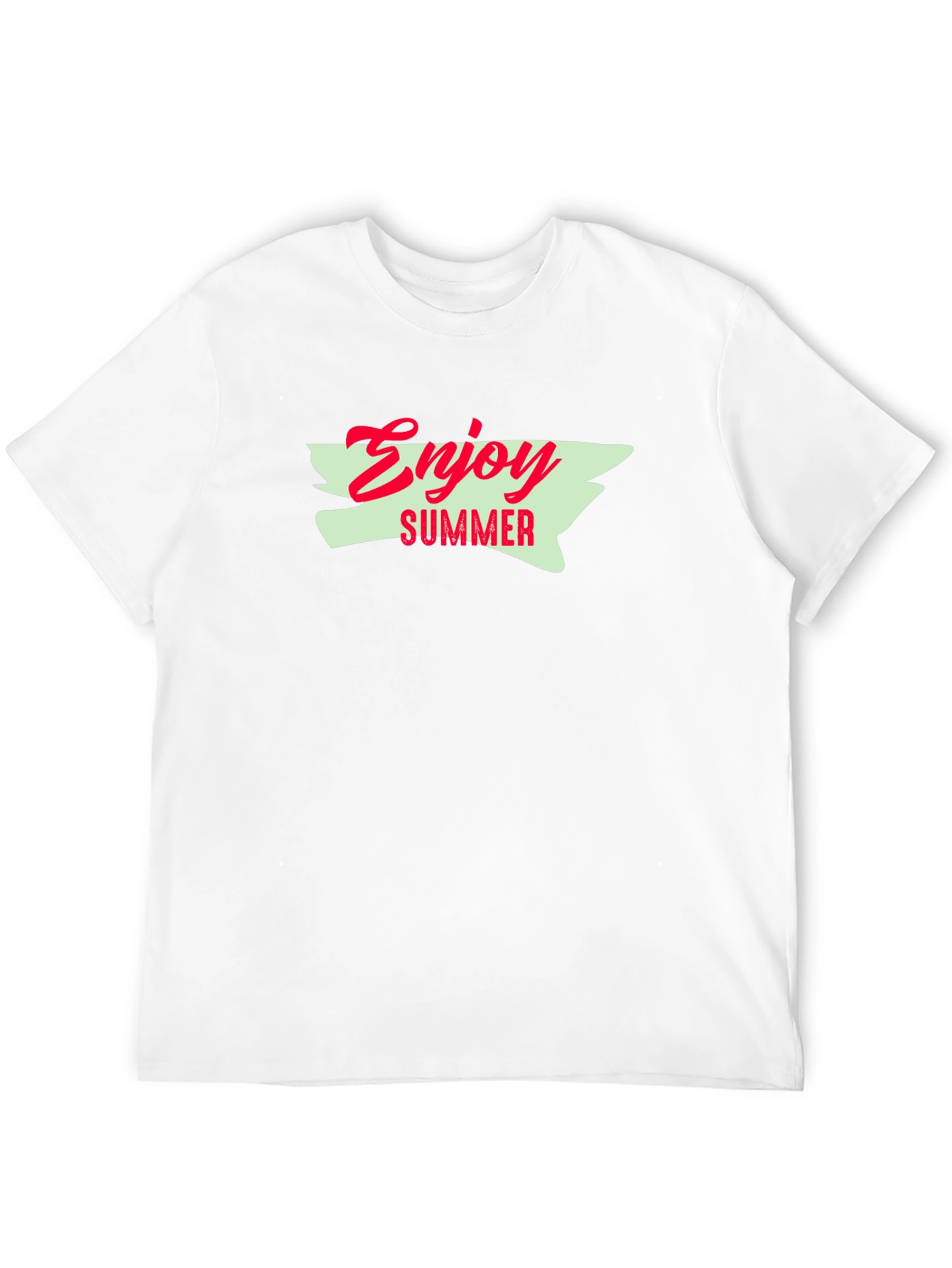 Enjoy Summer Graphic Tee - Black Cotton T-Shirt