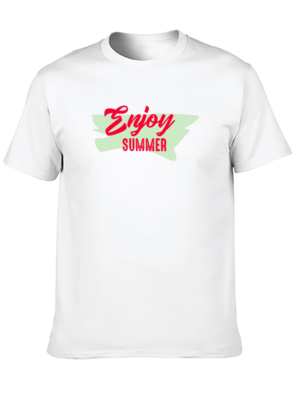 Enjoy Summer Graphic Tee - Black Cotton T-Shirt