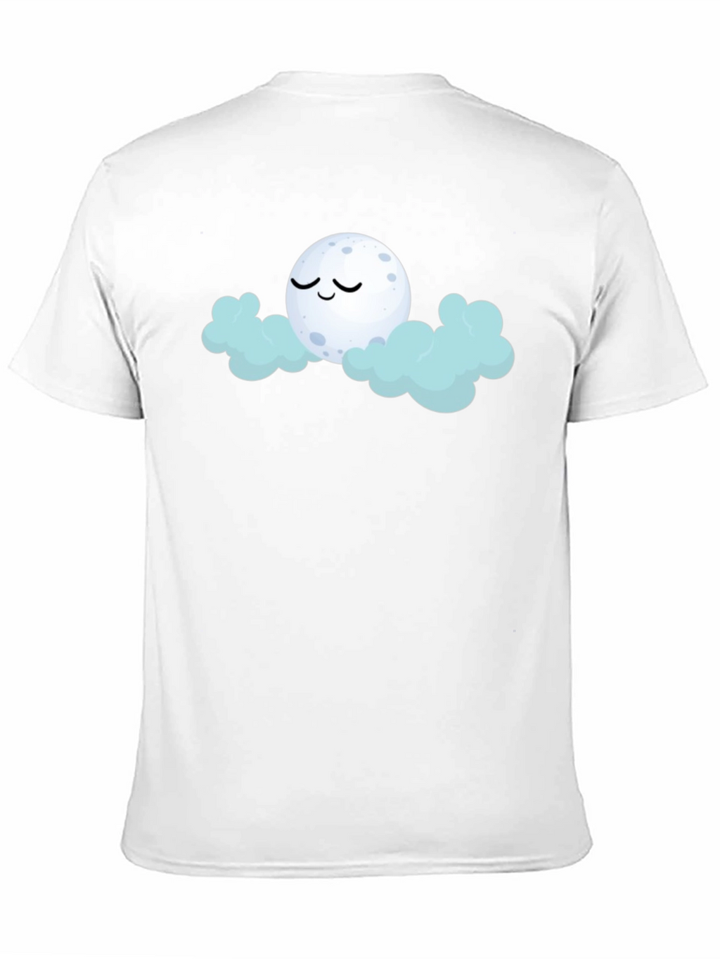 Dreamy Moon & Clouds Graphic Black T-Shirt