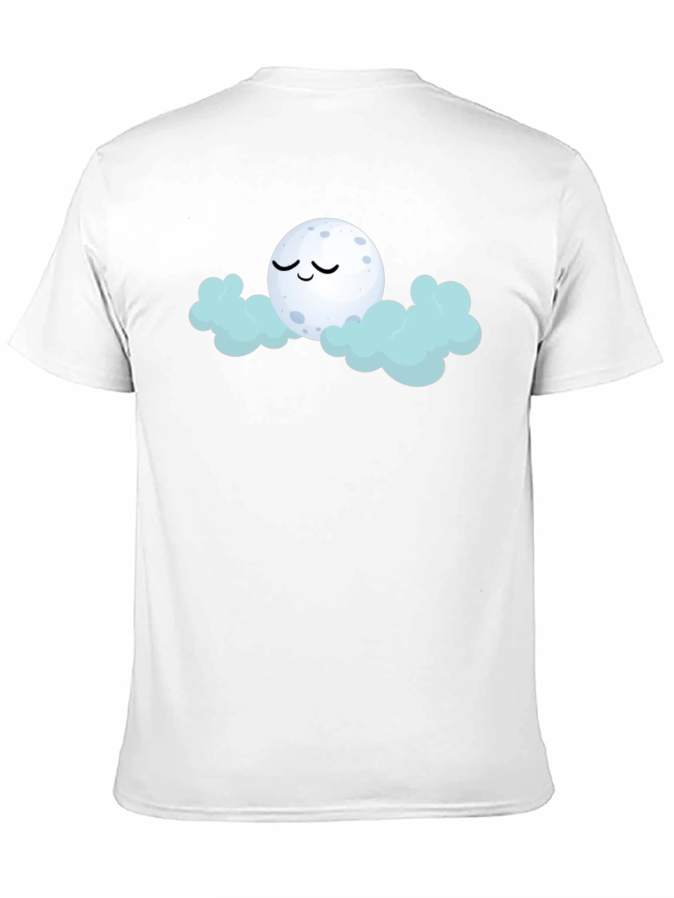 Dreamy Moon & Clouds Graphic Black T-Shirt