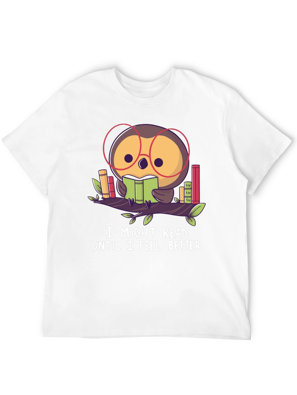 Owl Reader T-Shirt - Book Lover Tee
