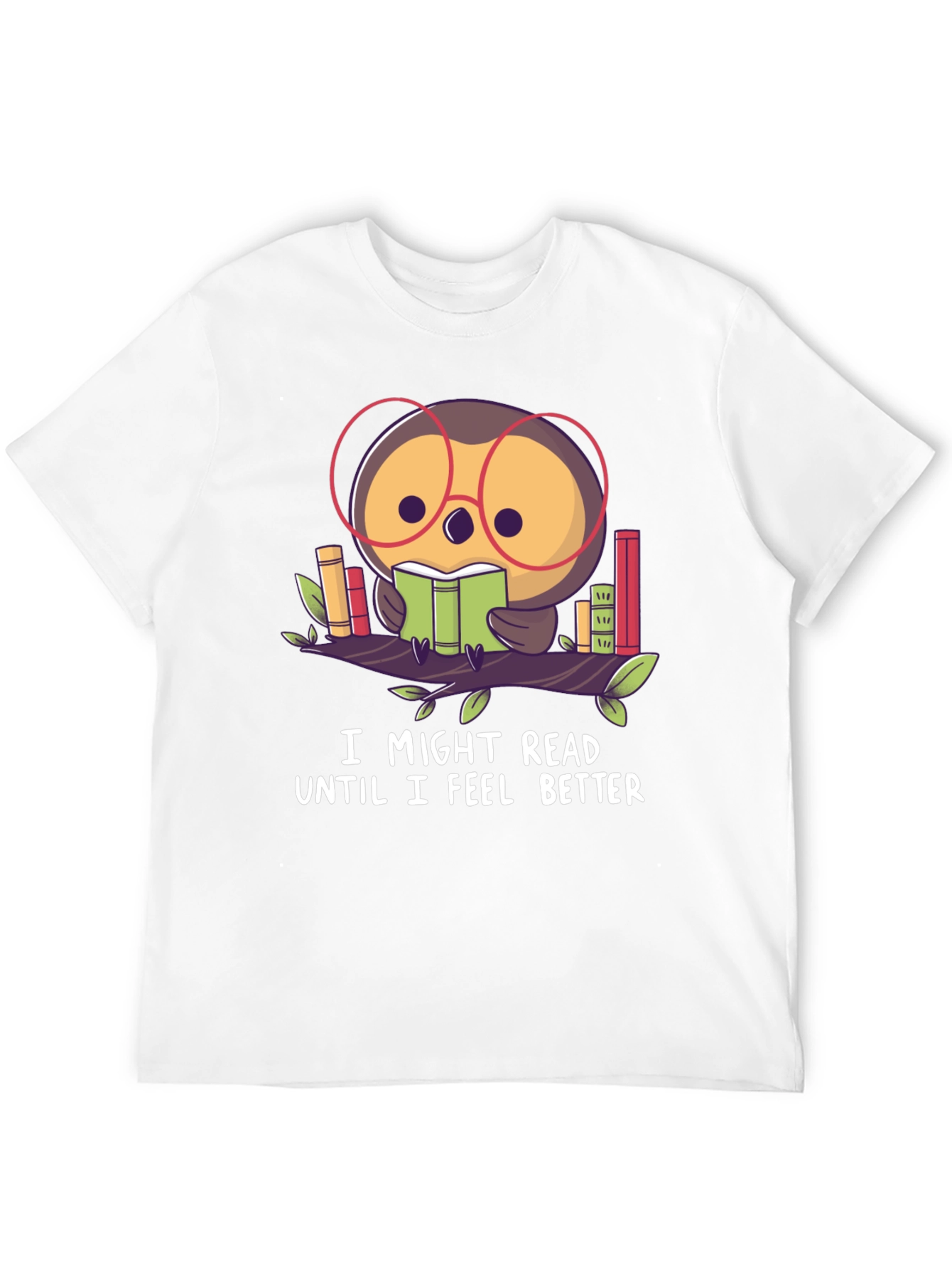 Owl Reader T-Shirt - Book Lover Tee