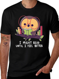 Owl Reader T-Shirt - Book Lover Tee
