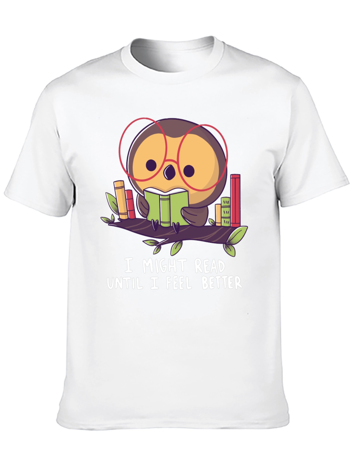 Owl Reader T-Shirt - Book Lover Tee