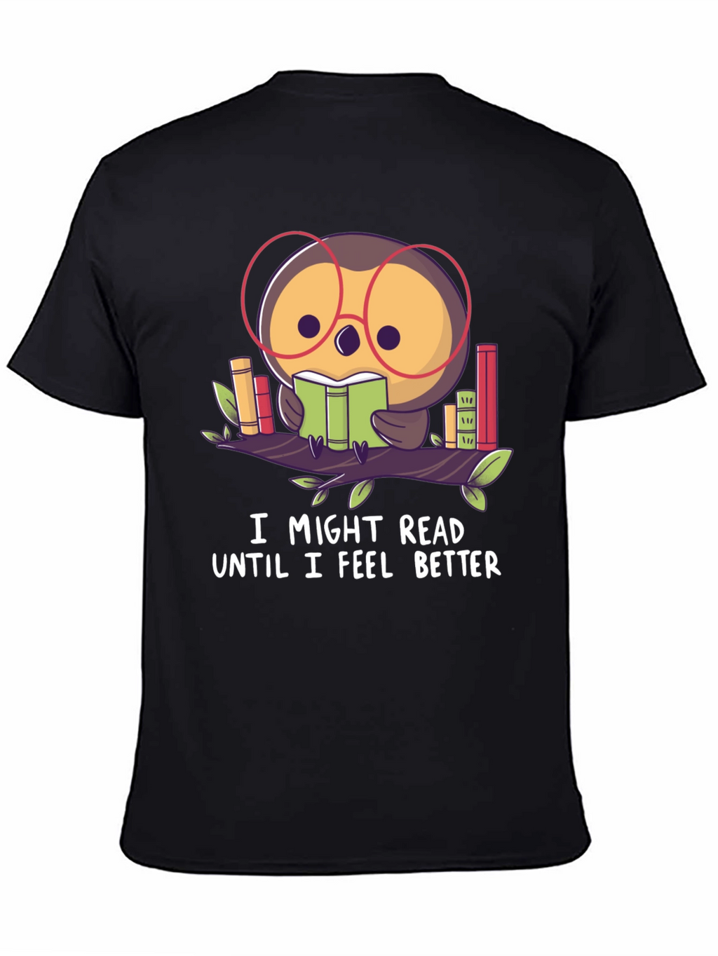 Owl Reader T-Shirt - Book Lover Tee