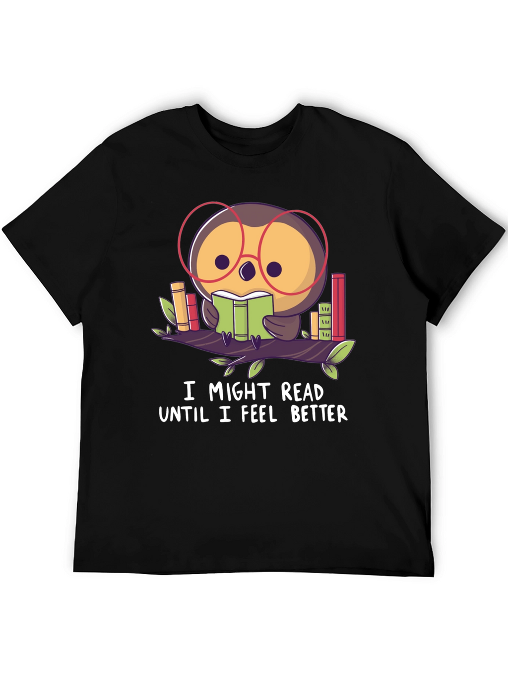 Owl Reader T-Shirt - Book Lover Tee