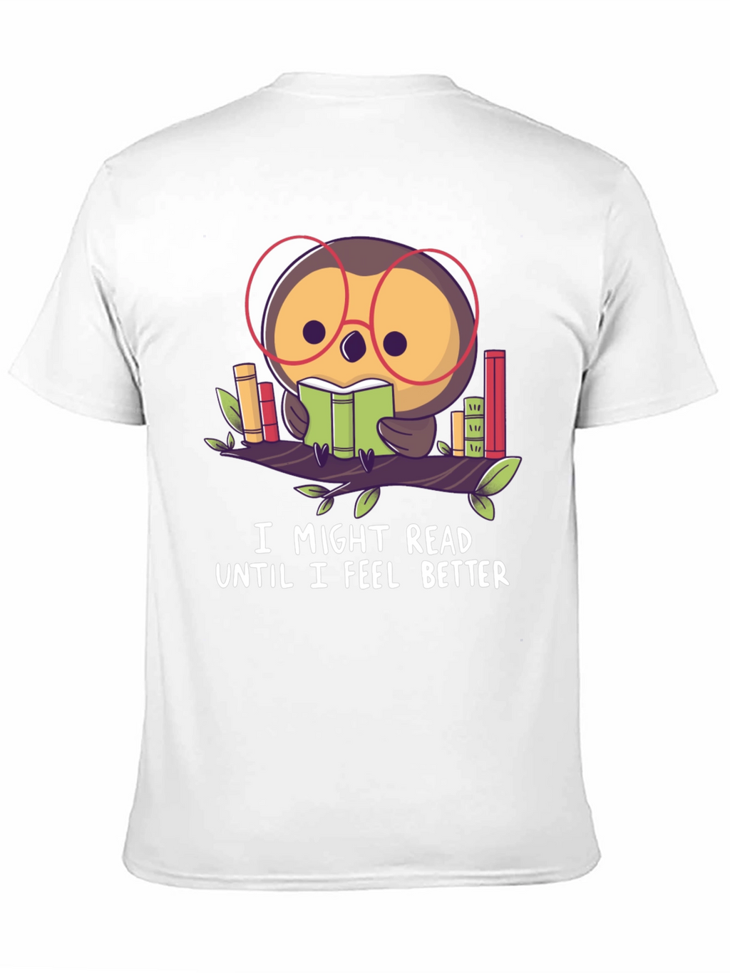 Owl Reader T-Shirt - Book Lover Tee