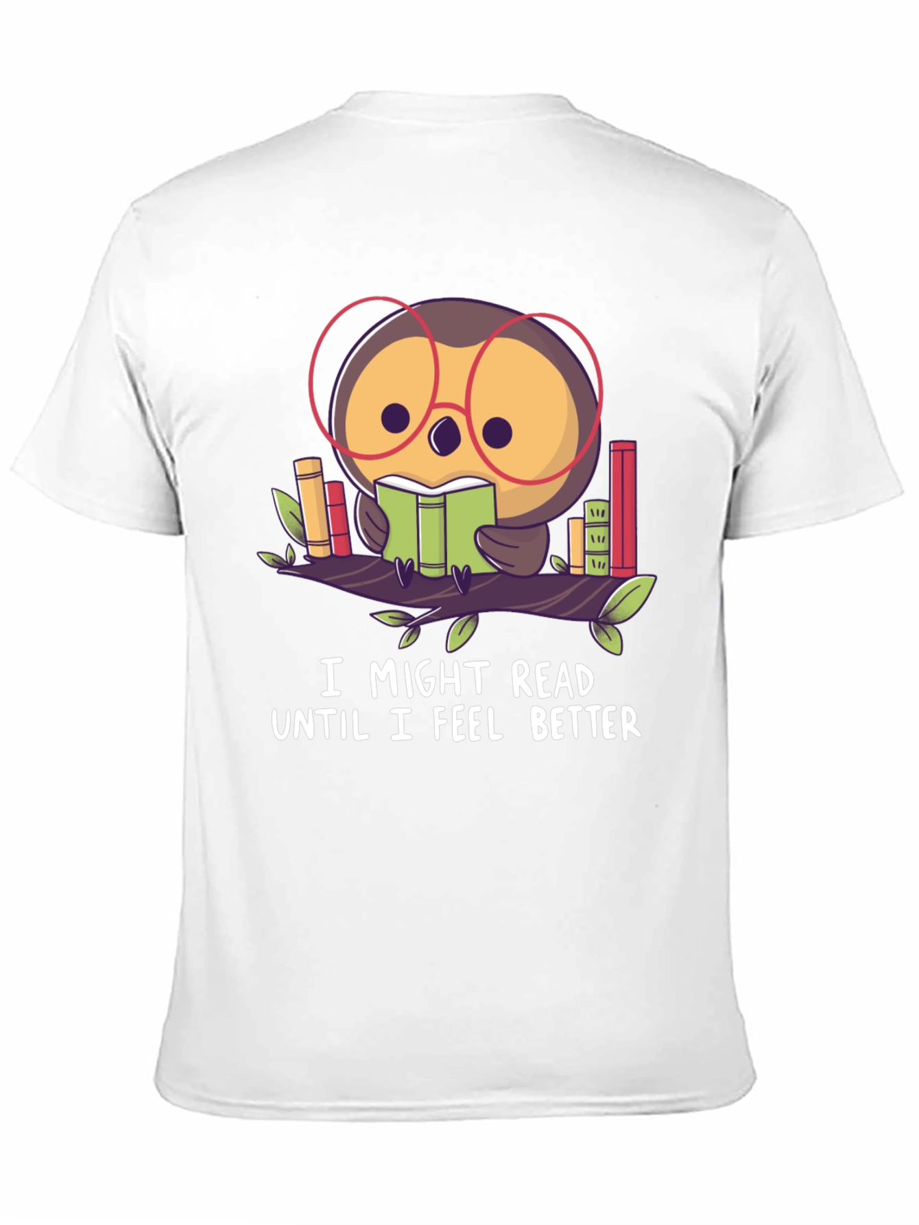 Owl Reader T-Shirt - Book Lover Tee