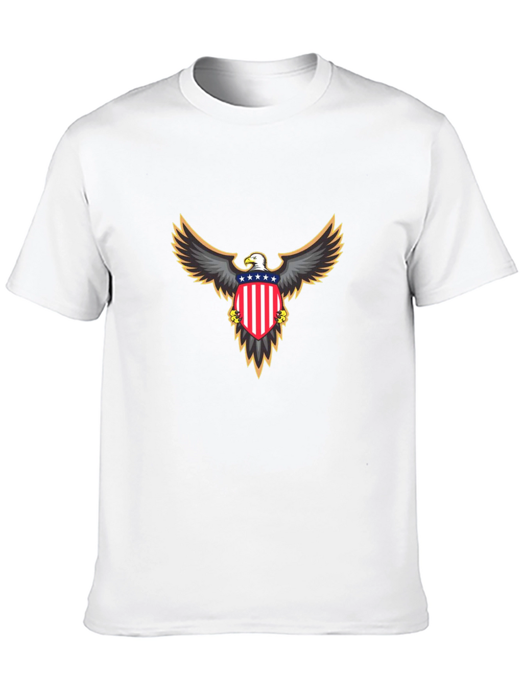 Patriotic Eagle Graphic Tee - Black