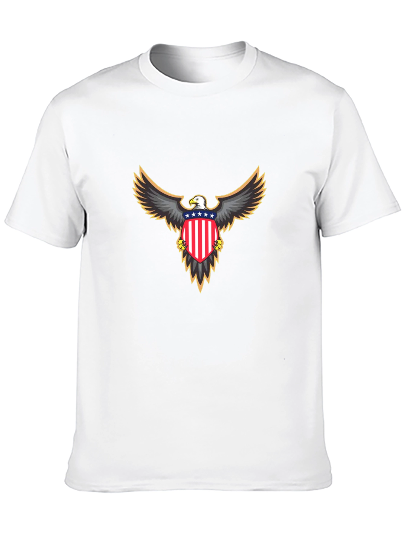 Patriotic Eagle Graphic Tee - Black