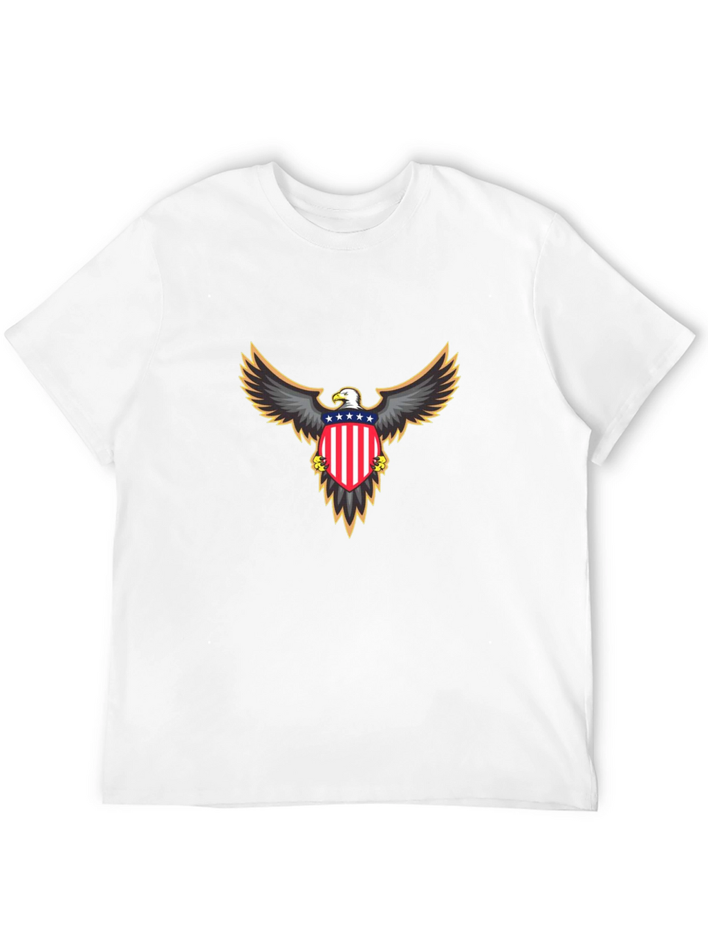 Patriotic Eagle Graphic Tee - Black