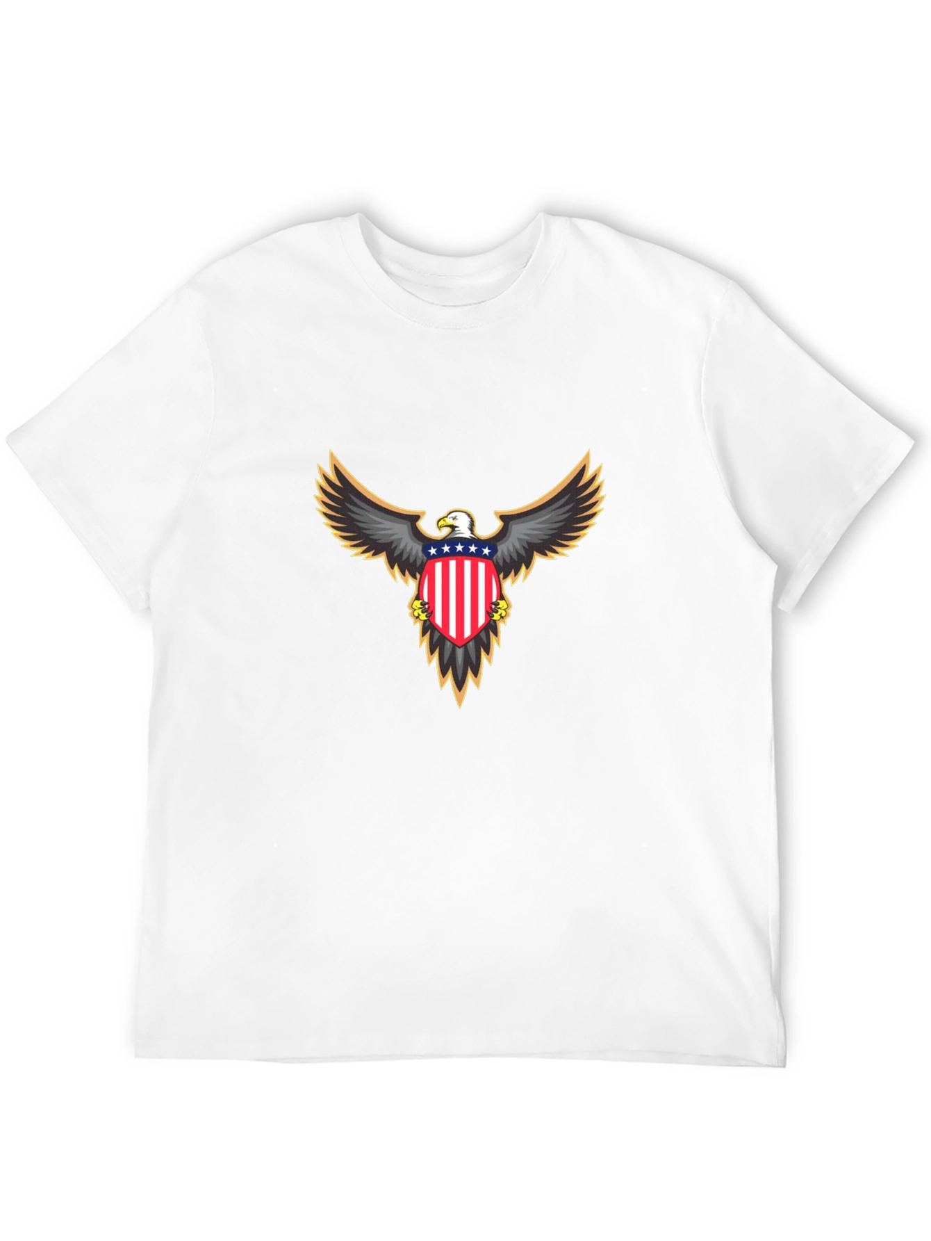 Patriotic Eagle Graphic Tee - Black