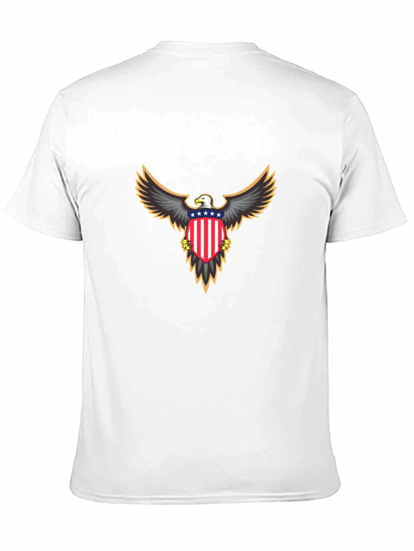 Patriotic Eagle Graphic Tee - Black